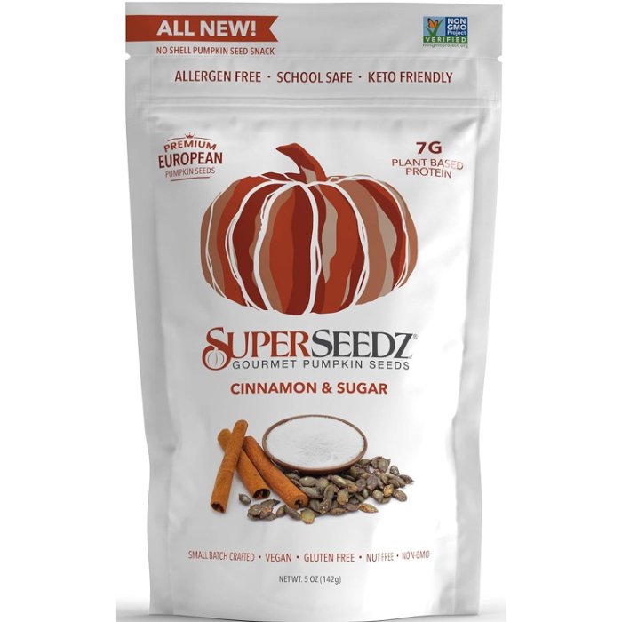 SuperSeedz – Kürbiskerne Zimt Zucker, 5 oz – Packung mit 6