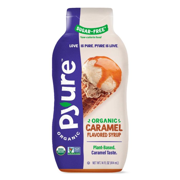 Pyure – Zuckerfrei Karamell Sirup Bio 14 Fl Oz – Packung mit 6