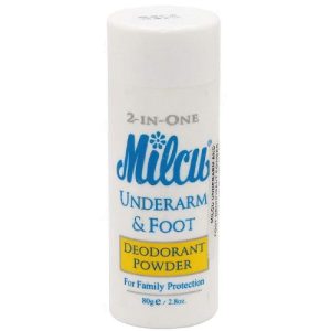 Milcu – 2 in 1 – Underarm and Foot Deodorant Pulver – 80 g