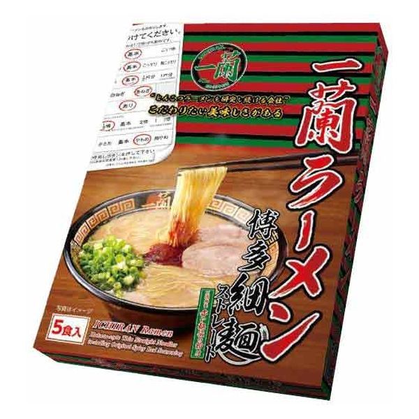 Ichiran, Tonkotsu Ramen, Schweinebrühesuppe, Instant Noodle, 645g, 5 Portionen