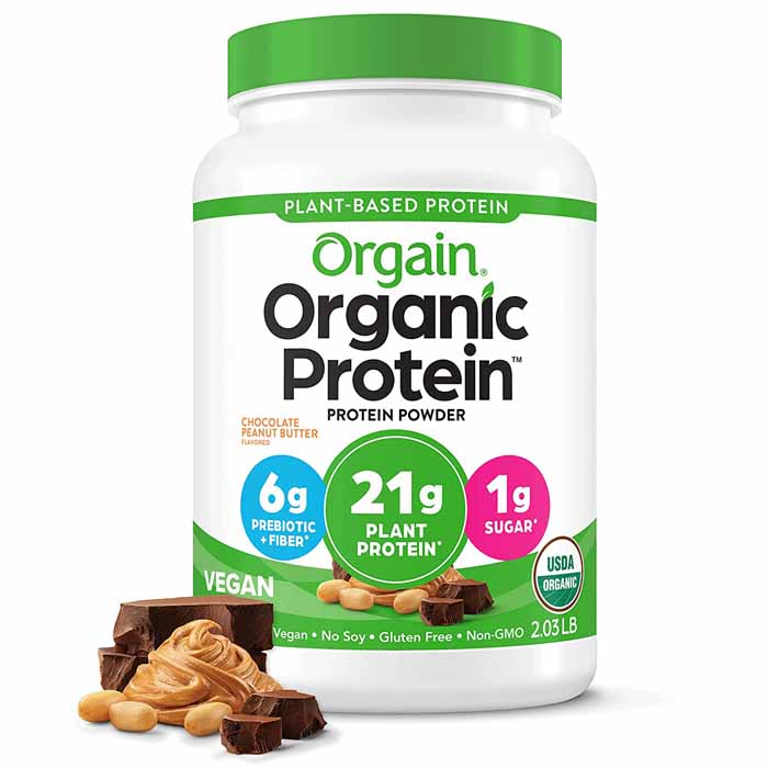 Orgain – Organisches pflanzliches Proteinpulver – Schokoladen-Erdnussbutter