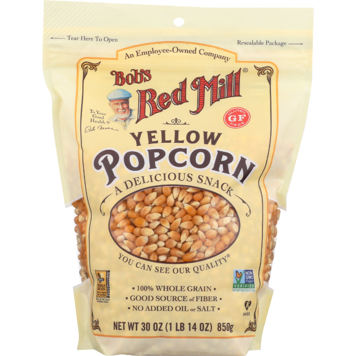Bob's Red Mill Popcorn Gelb ganz Kernel, 30.8 Oz – Packung mit 4 Stück