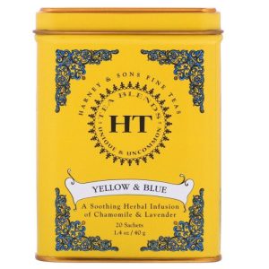 Harney & Sons Tee ht gelb blau 20 ea – Packung mit 4 – 20ea