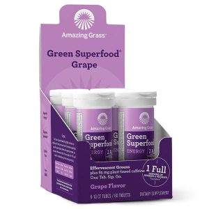 Amazing Grass grüne Superfood-Effervescent-Grasen Traubengeschmack, 60 c
