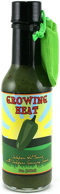 Wachsende Hitze Jalapeno Chilisauce (mit Pfeffersamenpaket), 5oz
