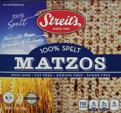 Streit's 100% Weißer Dinkel Matzos, 11 oz