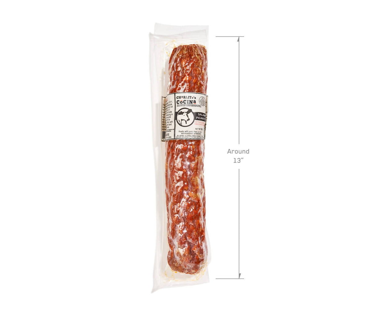 Charlito's Cocina Salami Picante – Foodservice Dry Cured scharf Salami – 6 x 1,5 LB