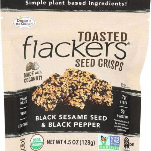 Arzt in der Küche Schwarzer Sesam & Schwarzer Pfeffer Crisps – Gesunder Snack