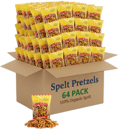 Landau Bio Dinkel Brezeln, gesalzen, klein unterwegs, 1 oz, 64 Stück