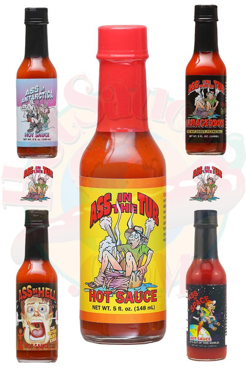 Arsch in der Wanne Chilisaucen Original-Geschenk-Set, 5/5oz