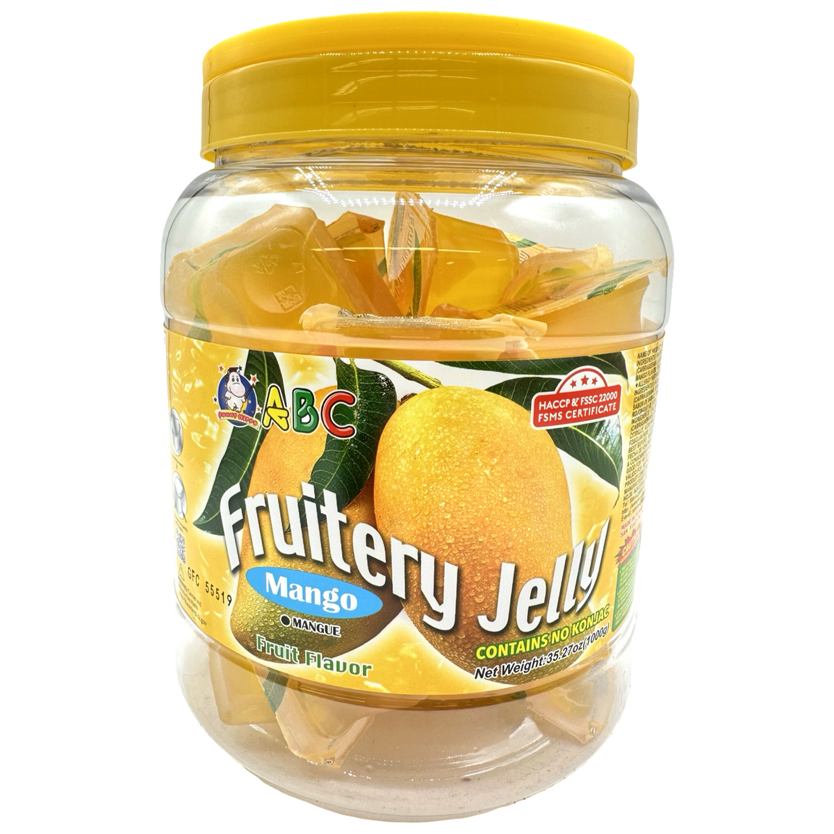 ABC Kokos Jelly Mango im Plastikglas – 1000 G