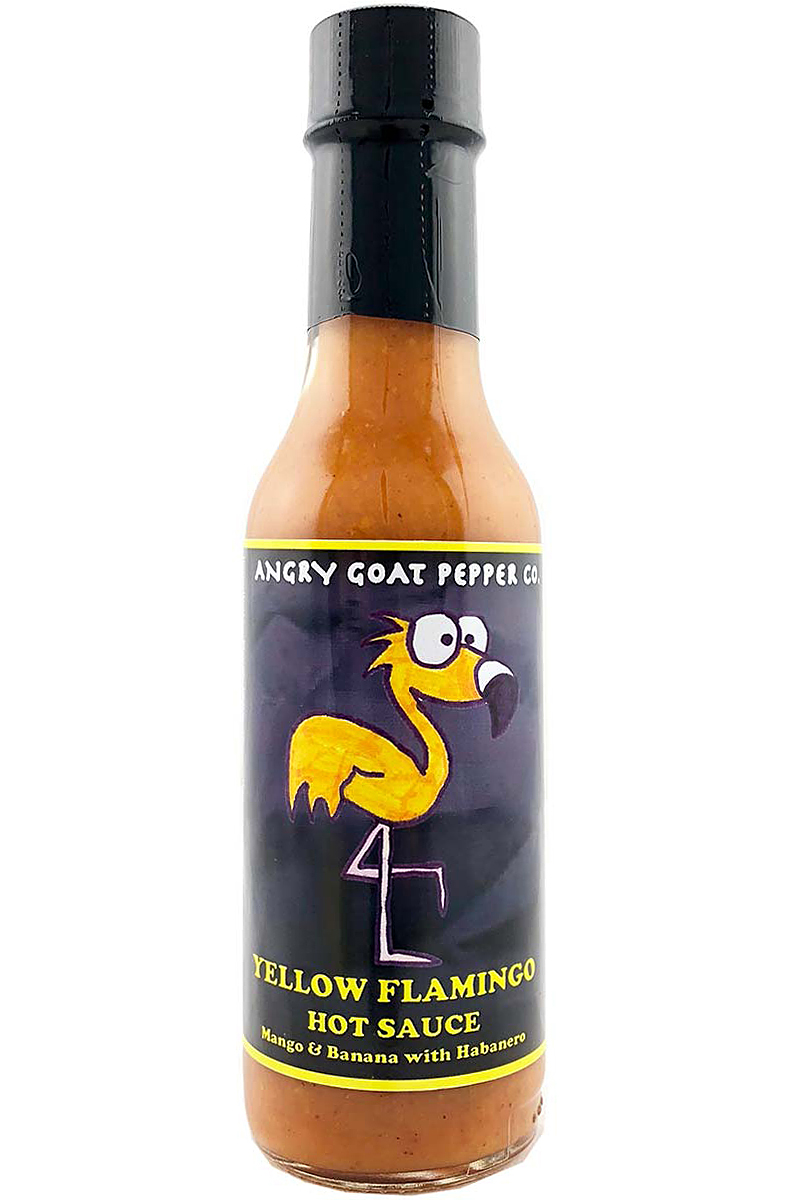 Angry Goat Pfeffer Co. Gelbe Flamingo scharfe Sauce