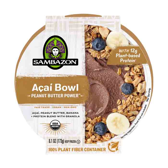 Sambazon – Acai Bowl Erdnussbutter Power, 6,1 Unzen – Packung mit 8