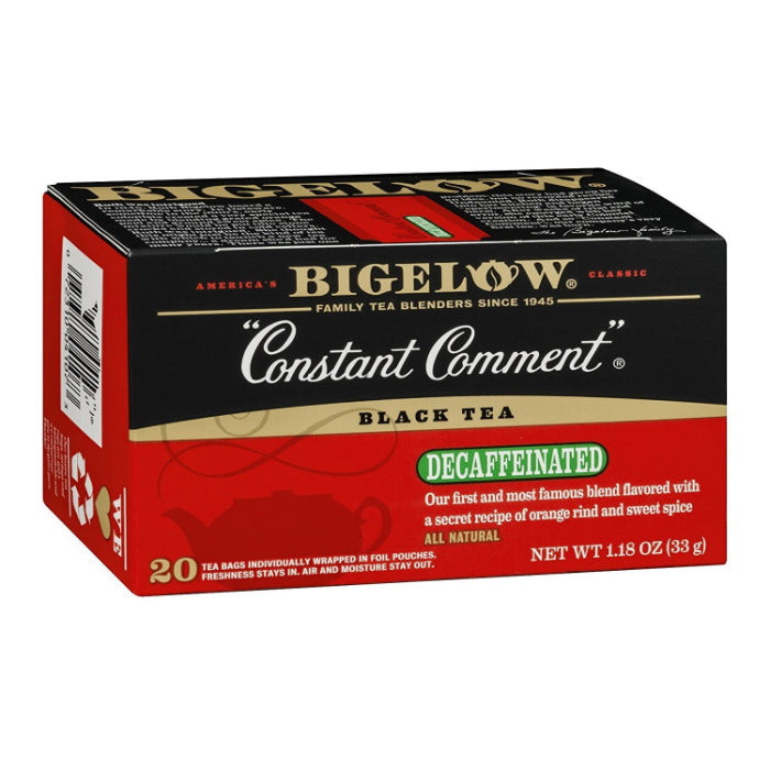 Bigelow Entkoffeiniert Constant Kommentar Tee, 20 Beutel, 1,18 oz – Packung mit 6 Stück