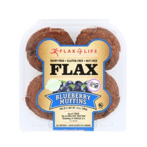 Flax4Life – Muffin tiefgekühlt Wild Heidelbeere 14 Unzen Packung mit 6