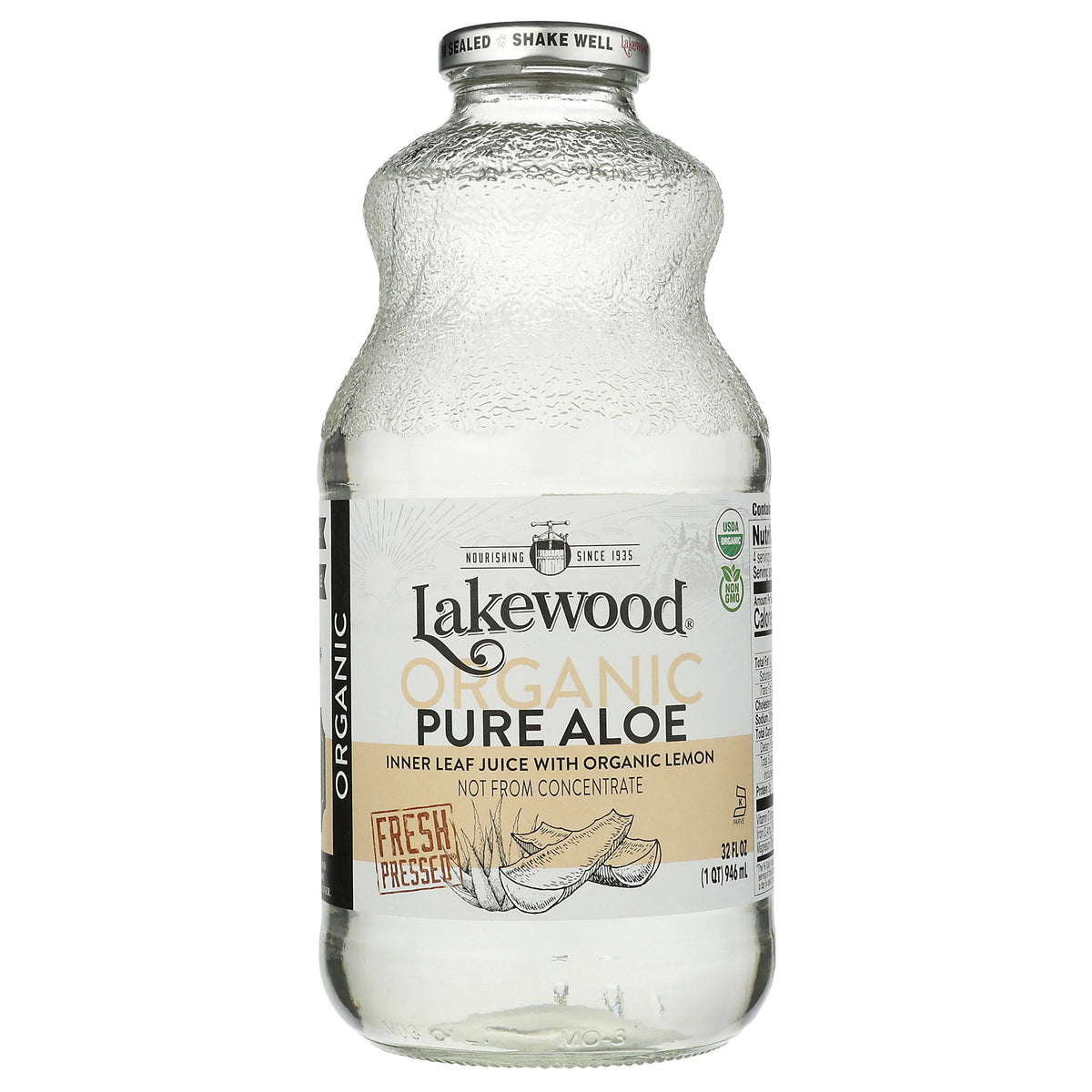 Aloe Juice, Bio, Innerer Filetsaft mit Zitrone, Lakewood