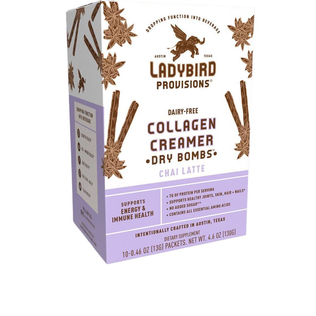 Chai Latte milchfrei Collagen Creamer Packet Boxes – 6 Boxen x 10 Packungen