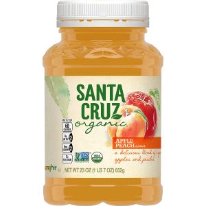 Santa Cruz Bio Apfel Pfirsich-Sauce, 23 Unzen Packung mit 12