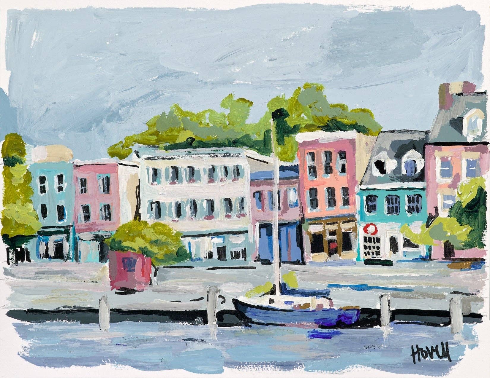 Kim Hovell Kunst – Fells Point Druck: 11 x 14′′