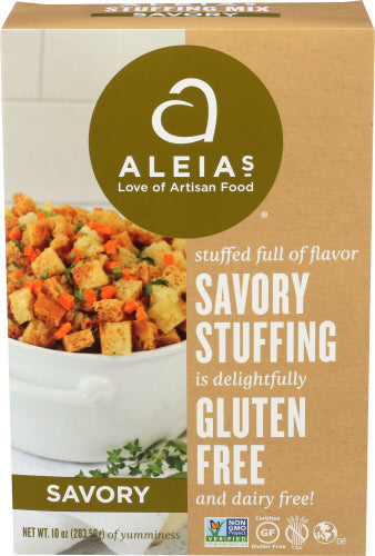 Aleia's – Savory Glutenfreie Füllungsmischung, 10 Oz – Packung mit 6 Stück