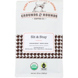 Grounds & Hounds Kaffee sitzen bleiben ganze Bohne, 12 Unzen Packung mit 8