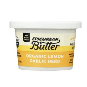 Epicurean Butter – Zitronen Knoblauch auf pflanzlicher Basis 3,5 Unzen – Packung mit 8