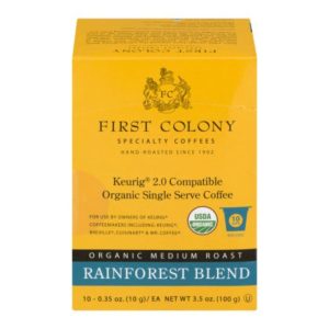 First Colony Bio ganze Bohnen Kaffee Regenwald Mischung