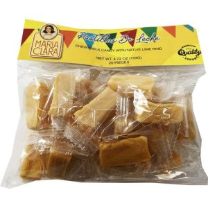 Maria Clara – Pastillas de Leche – weich und kaubar Milchbonbons mit heimischer Limetteschwarte – 20 Stück – 133 g