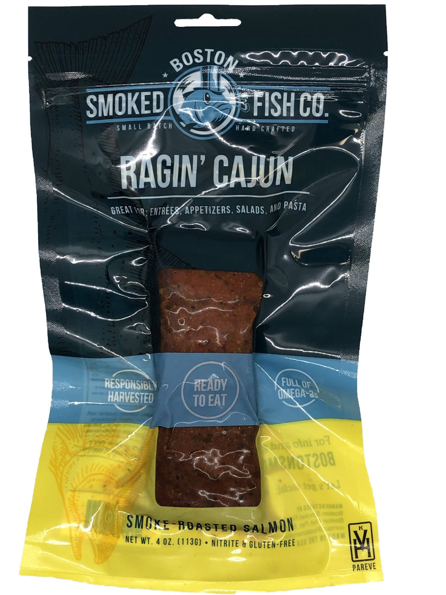 Boston geräuchert Fisch Co's Ragin' Cajun Lachs Portionen (heiß geräuchert) – 12 x 4 oz