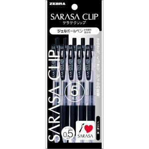 Zebra Sarasa Clip 0.5mm Gel Stift schwarz 5 Stück – in japan – tokyo sakura Mall