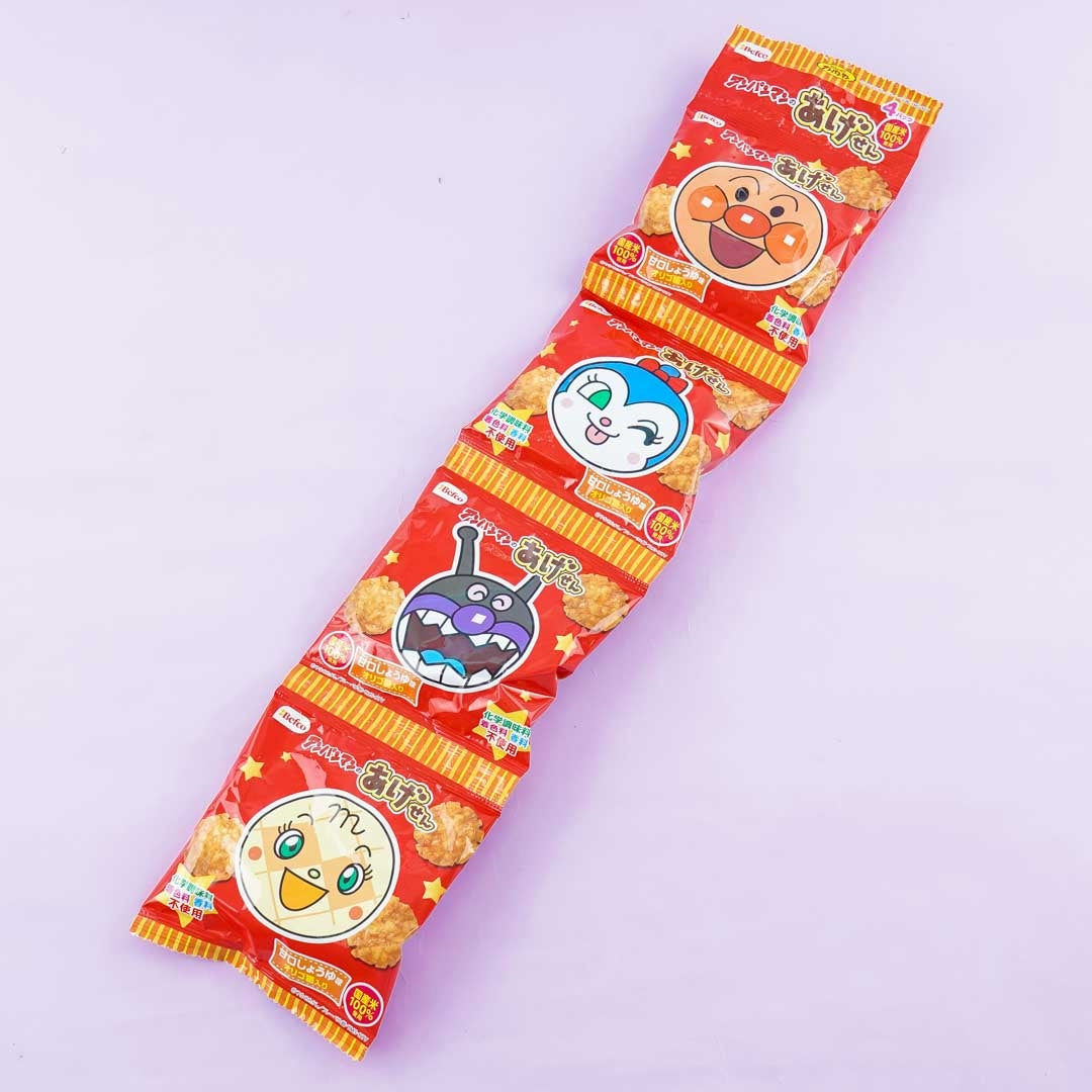 Anpanman Reis Crackers Mini Packung – Sojasauce – 4 Stück
