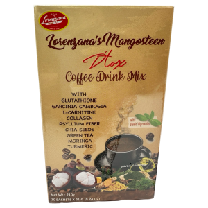 Lorenzana – Mangosteen – Detox Kaffeegetränk Mischung – 10 Beutel x 21 g – 210 g