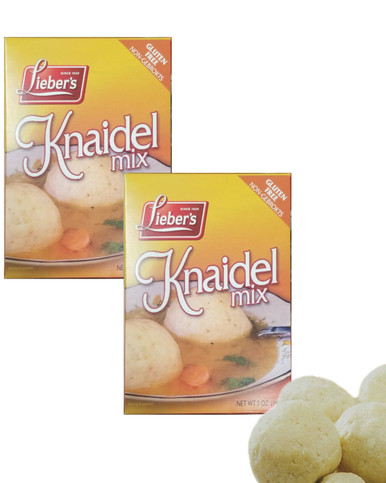 Lieber's Knaidel Mischung, Glutenfrei, Matzo Ball und Suppenmix, Koscher für Pessach, 5 oz (Packung mit 2)