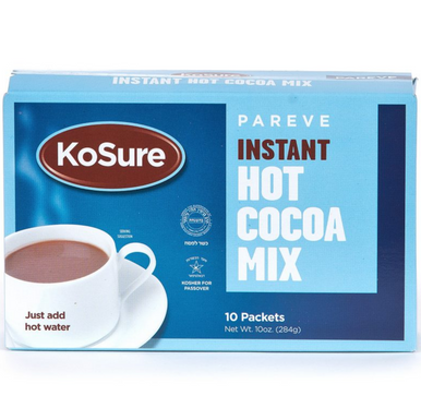 KoSure Pessach Trinkschokolade Kakao Mischung, Pareve, milchfrei, 10 Packungen