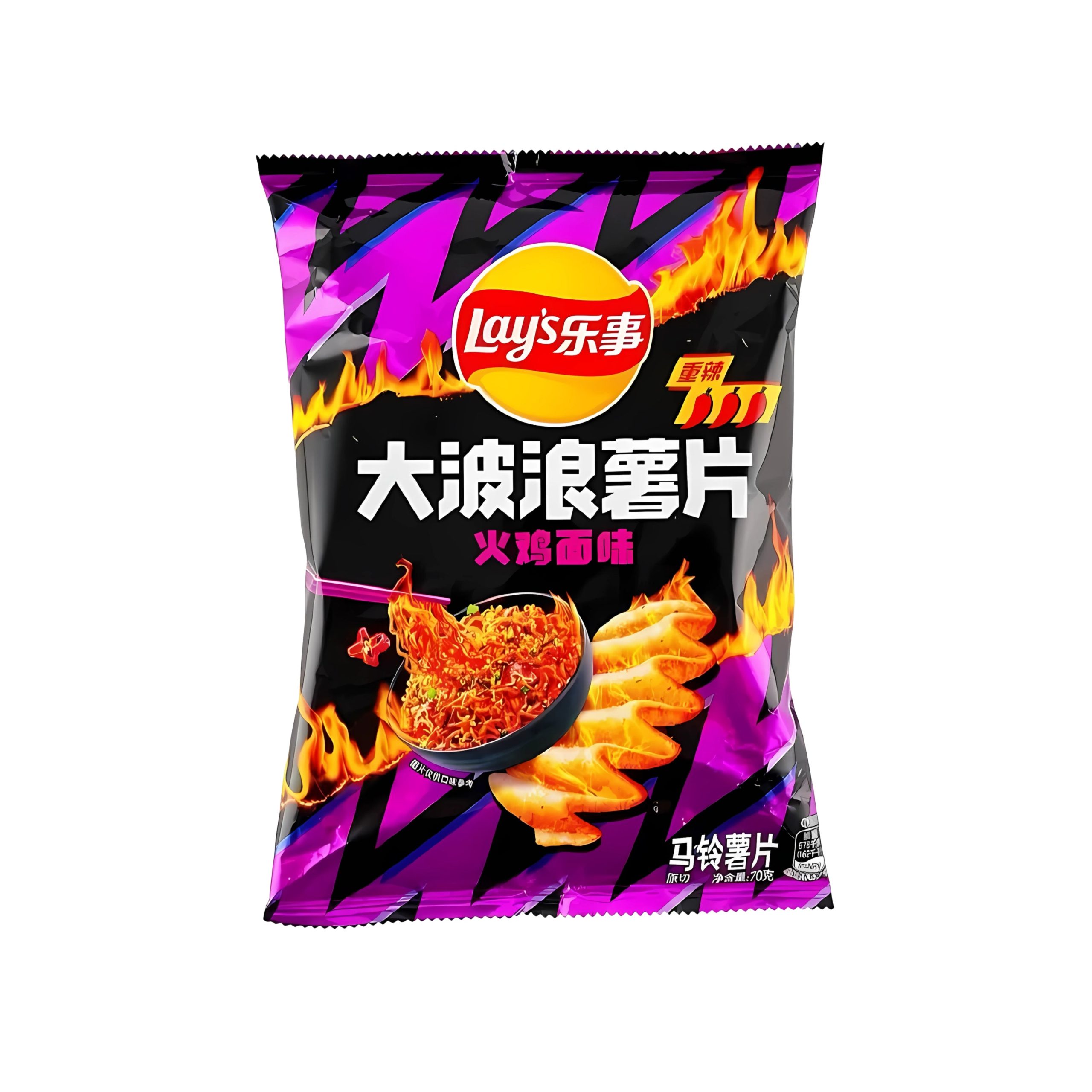 Lay's Gewellte Kartoffelchips Heißer Ramen-Geschmack (China)