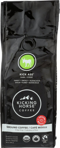 Kicking Horse – Kaffee Kick Ass dunkel gemahlen 10 Oz – Packung mit 6
