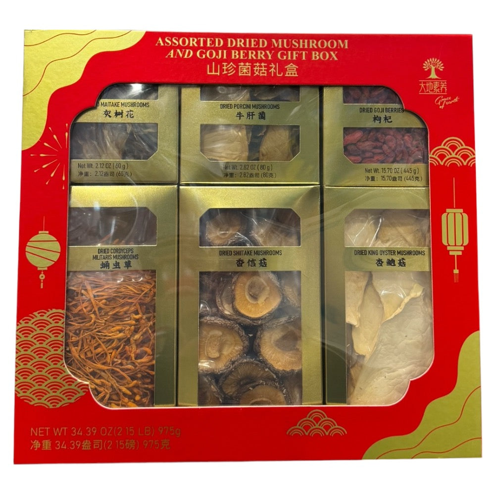 Grace of Earth sortiert getrockneten Pilz und Goji Berry Geschenkbox
