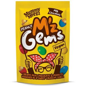 Mummy Meegz M’z Gems (80g) vegan geröstete Erdnuss & Milchschokolade