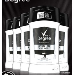 Degree Herren ultraklares Schwarz-Weiß Antiperspirant Deodorant, 2,7 Unzen, 5 Packungen
