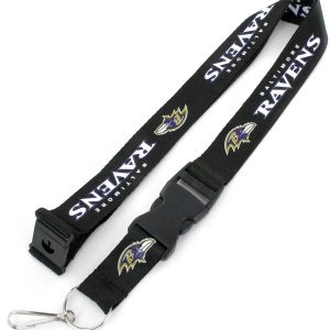 Aminco USA – NFL Baltimore Ravens Team Lanyard, schwarz