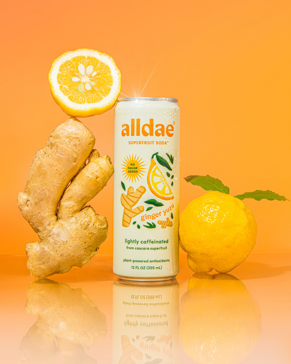AllDae Ingwer Yuzu Superfruit Soda Dose – 12 Dosen x 12 Unzen Fall
