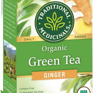 Traditional Medicinals grüner Ingwer Bio-Tee, 16 Beutel Packung mit 6
