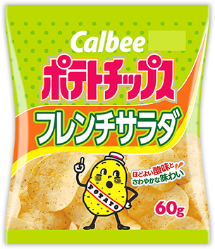 Calbee “Kartoffelchips, französischer Salat-Geschmack”, 60g