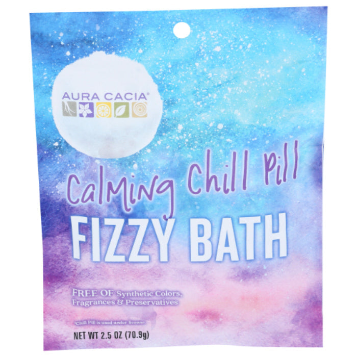 Aura Cacia Bath Fizzy Calming Chill, 2,5 OZ – Packung mit 6 Stück