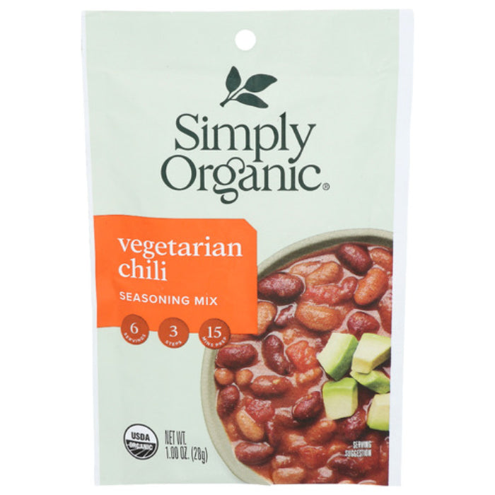 Simply Organic Vegetarische Chilimischung, 1,2 oz – Packung mit 12 Stück