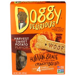 Doggy – Delirious Dog Bone Süßkartoffeln, 16 Unzen (Packung mit 6 Stück)