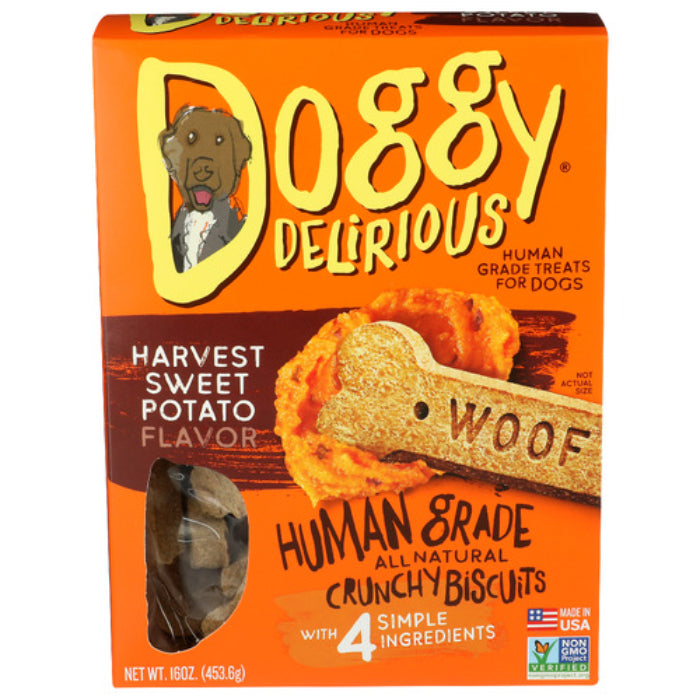 Doggy – Delirious Dog Bone Süßkartoffel, 16 Oz (Packung mit 6 Stück)