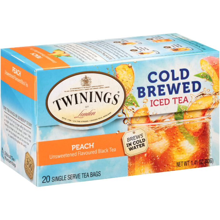 Twinings Kalter Infuse Tee Pfirsich Passionsfrucht, 12 Beutel – Packung mit 6