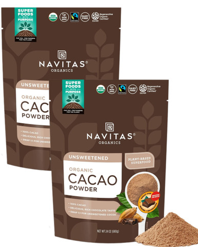 Navitas Bio Kakaopulver, 24 oz (Packung mit 2)