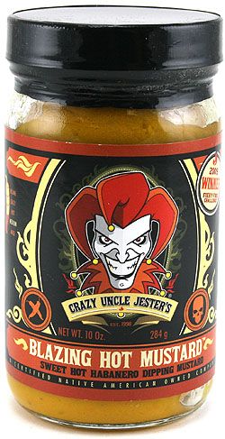 Verrückter Onkel Jester's Blazing Hot Habanero Dipping Senf, 10oz